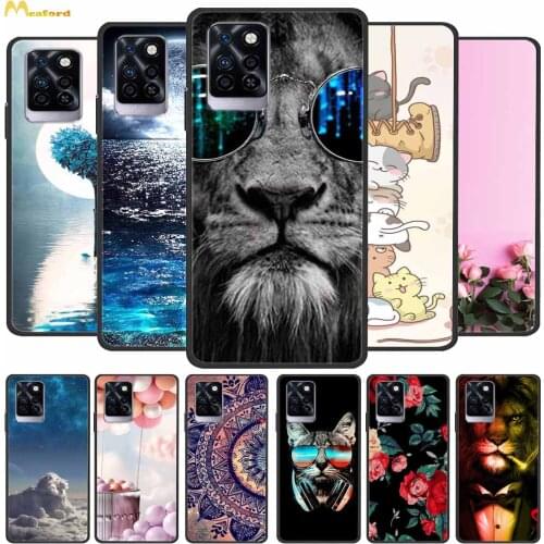 For Infinix Note 10 Pro NFC Case Lion Silicone Soft Phone Cover For Infinix Note 10 Cases Note10 Pro Funda Black TPU Bumper Wolf