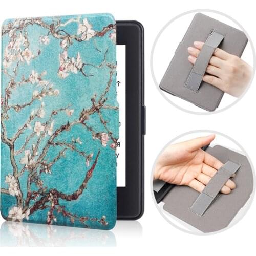 Case with Hand Strap for Kindle Paperwhite 1 2 3 Case Cute Fashion Print E-book Kindle Model DP75SDI Leather Cover Funda Shell