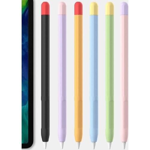 Stylus Cover Silicone Pen Case For Apple Pencil 1 2 case Color Matching Stylus Protective Case Non-slip Anti-fall iPad Pen Cover