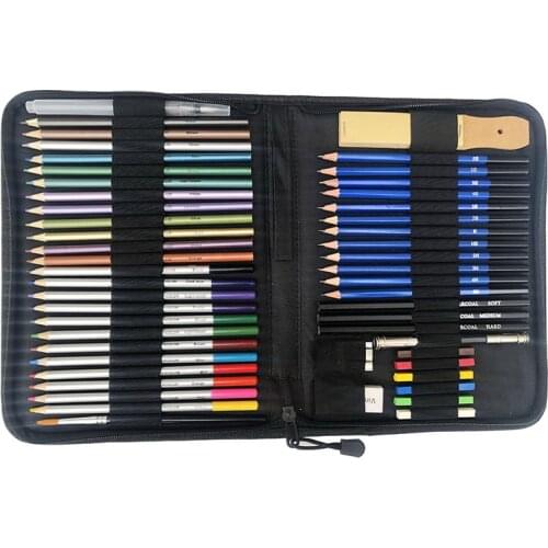 51 Pieces Coloured Pencil Colouring Pencil Professional Drawing Pencil Set for Artists Adult,Painter Ideal for Sketching Kids