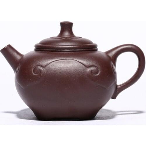 Yixing Purple Clay Pot Raw Ore and Old Material Purple Clay Boutique Ruyi Chuan Lu Kung Fu Tea Set Teapot Chinese Tea Set