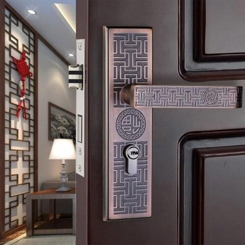 Chinese Zinc Alloy Safety Anti-theft Mechanical Door Lock Household Silent Handle Split Lock Interior Hardware Accessories