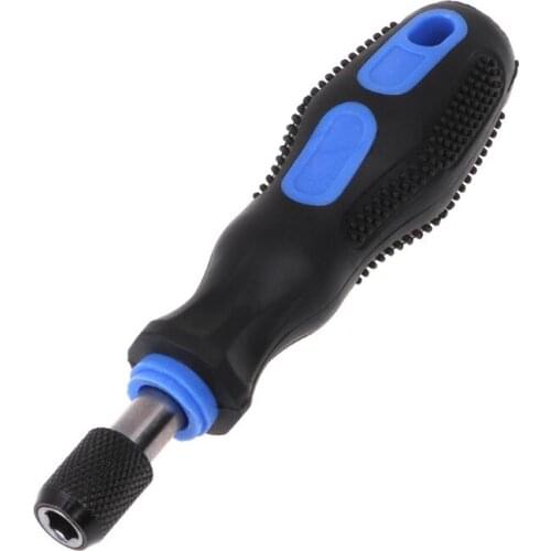 Multi-function 1/4\" 6.35mm Non-slip Dismountable Screwdriver Handle With Soft Rubber R9JF