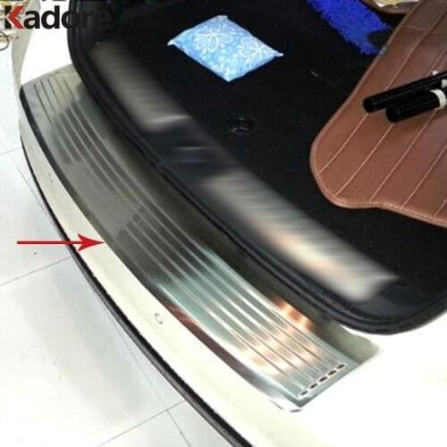 Rear Trunk Bumper Cover Trim For Dodge Journey JC For Fiat Freemont 2012 2013 2014 Stainless Steel Protector Sill Plate Sticker