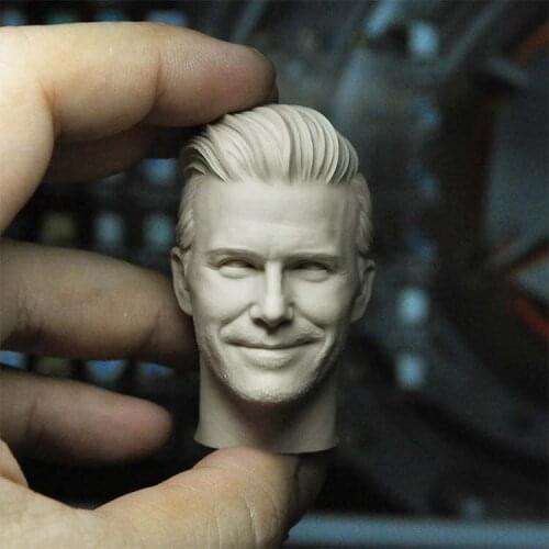 1/6 Scale Smile David Beckham Unpainted Head for 12''Figures Toys