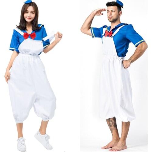 New Adult Animal Duck Cosplay Costumes Couple Pajamas Cartoon One piece Onesies Hallowee Christmas Gift For Women Men
