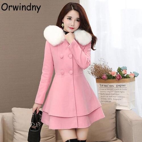 Orwindny Autumn Fashion Coat Women Cute Slim Jackets Winter High Street Work Wear Warm Wool Clothing