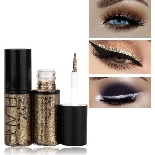 Professional Makeup Silver Rose Gold Color Liquid Glitter Eyeliner Shiny Eye Liners Women Eye Pigment Korean Cosmetic Waterproof