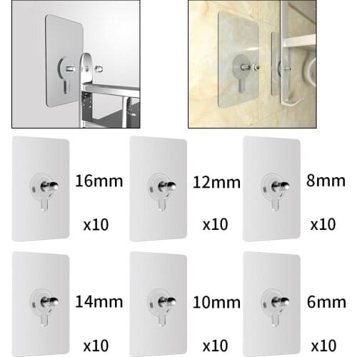 No Trace Stickers Nail Free Wall Hook Screw Adhesive Non-Trace No Drilling Bathroom Kitchen Room Bedroom