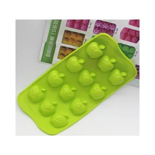 15 hole Smiley apple shape chocolate mold ice cube tray baking kitchen tools