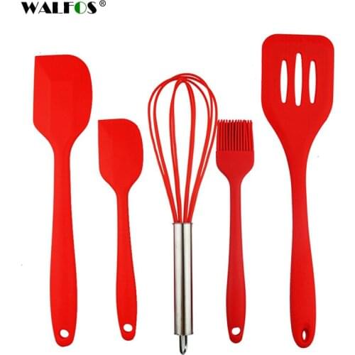 Walfos Silicone Kitchenware Cooking Utensils Heat Resistant Kitchen Non-Stick Cooking Utensils Baking Tools Kitchen Utensil Set