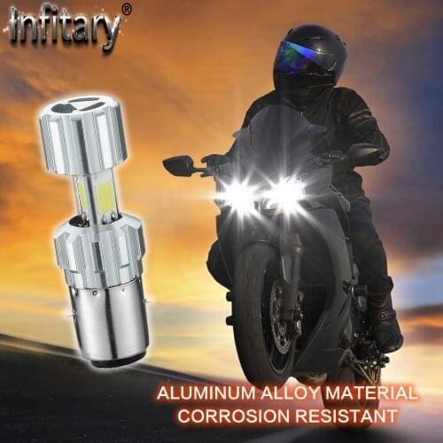 Infitary H4 P15D LED BA20D 6500K Motorcycle Headlight High Low Beam 5000Lm Bright Lamp White Motorbike Head Lamp