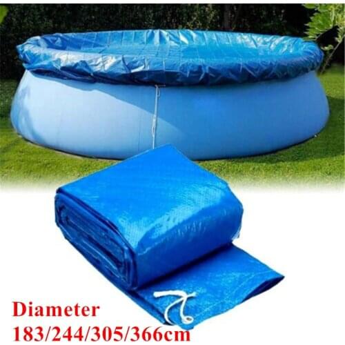183/244/305/366cm Round Swimming Pool Cover Protector PE insulation film dustproof cover Blue Film Foot Above Ground Protection