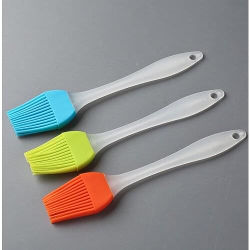 1Pc Silicone Pastry Brush Small Baking BBQ Basting Brush Oil Brush Clear Handle Kitchen Tools Reposteria Dropshipping Support