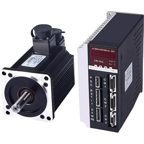 110ST-M04030 220V 1.2KW AC Servo motor 3000RPM 4N.M. 1200W Single-Phase ac drive permanent magnet Matched Driver AASD-30A