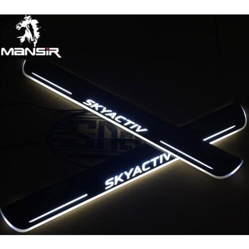 12V LED Door Sill Lights For Mazda 6 2015 2016 2017 2018 Plate Guard Pathway Welcome Car Scuff Led Light Pedal Light