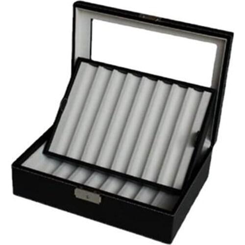 16 Slots Wooden Pen Box Pen Fountain Wood Display Case Holder Storage Collector Organizer Box Rosewood/Walnut Wood