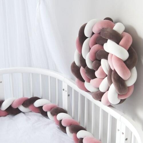 3M Length Braid Knot Toys Protection Baby Bedding Pillow Baby Bumper Crib Bumper childrens room Decoration