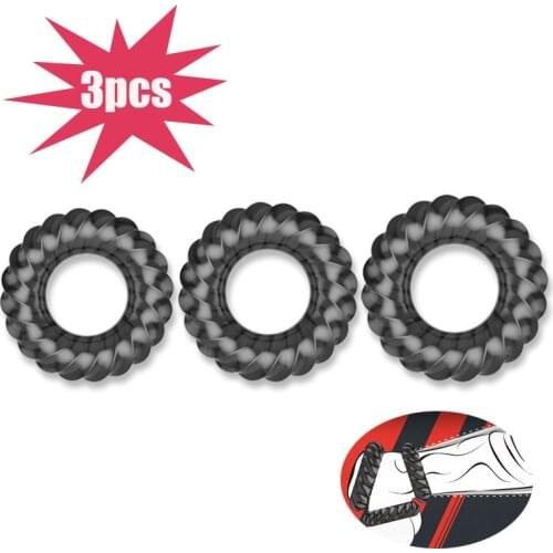 3pcs/Set Durable Cock Ring Reusable Penis Rings Male Delay Ejaculation Lasting Cockring Extension Condom Sex Toys For Men
