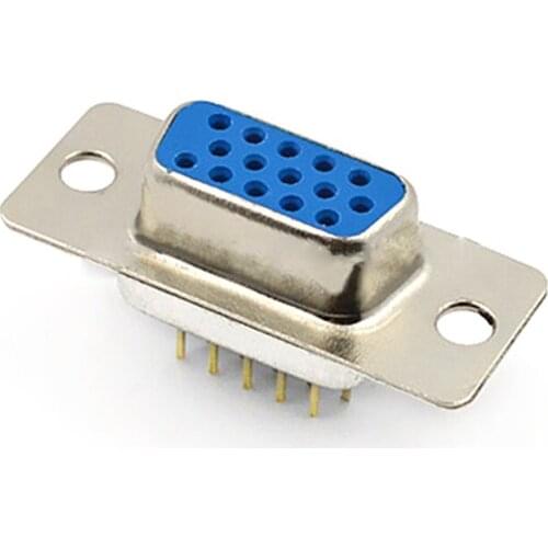 50pcs High-quality Video Socket Connector Wiring DP Models 15-pin Female Light-hole VGA Connector