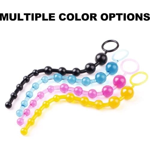 Anal Beads for Beginner Flexible Anal Plug Stimulator Dildo Massager Anal Sex Toys for Men and Women No Vibrators