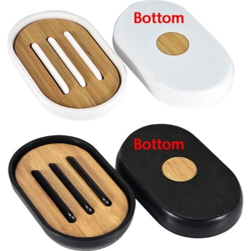 Bamboo Soap Dish Holder Bath Shower Plate Stand Storage Box Rack Case Container K0AB