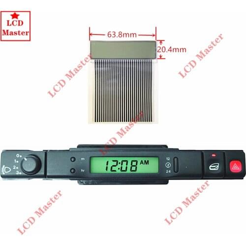 1pcs Digital Clock Dash Clock Display LCD Screen with Ribbon Cable for Jaguar XJ6 XJ8 X300 XJR Daimler Six Pixel Repair