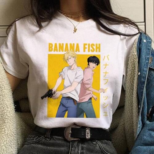 Anime Manga Banana Fish T Shirt Unisex Streetwear T-shirt Casual Short Sleeve Funny Tshirt Hip Hop Top Tees Male Female SUNOWE