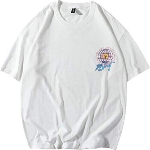 GlacialWhale Mans White T-shirt Men 2021 Tee Oversized Cotton Punk Hip Hop Japanese Streetwear Harajuku Tshirt Male T Shirt Men