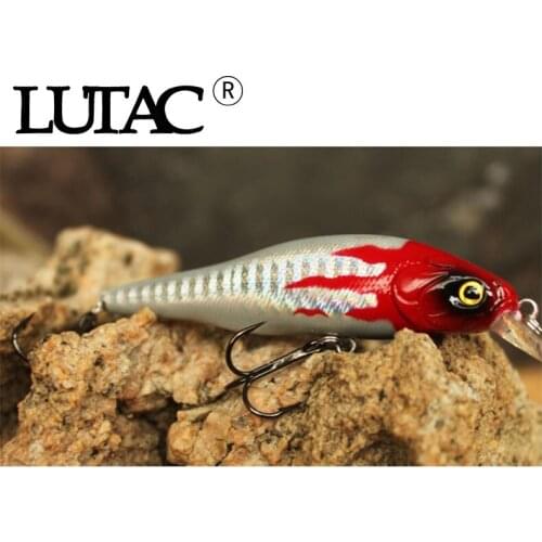 6pcs mixed color LUTAC minnow hard bait lures fishingf 80mm 10g BKK hook artificial fishing lure
