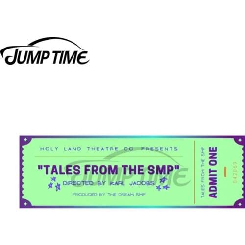 JumpTime 13 x 4.5cm Tales From The SMP Show Ticket Car Stickers Bumper Vinyl Occlusion Scratch Suitable for SUV 3D VAN Decal