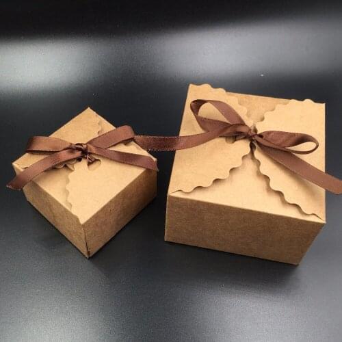 24pcs Brown Gift Box Kraft Paper Candy Boxes For Candy\Cake\Jewelry\Gift\chocolate\Party Packing boxes