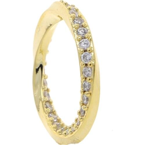 Twist Band Ring Pave 5A Cubic Zirconia High Quality Fashion Finger Jewelry