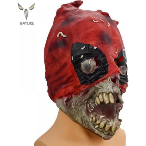 WAYLIKE Halloween Zombie Latex Mask Adult Party Costume Mask Horror Carnival Cosplay Party Props