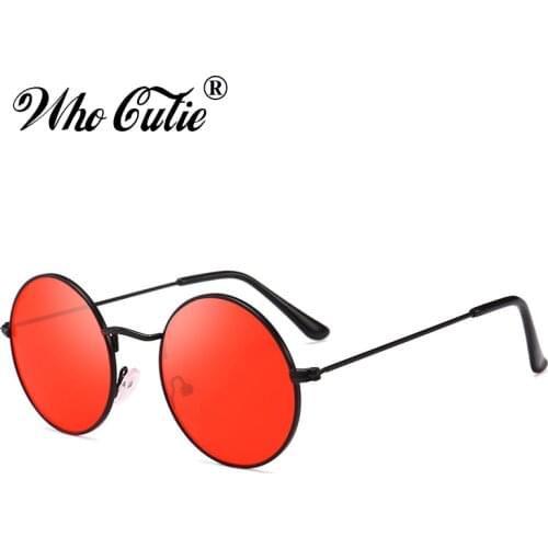 Small Retro Round Sunglasses Women Brand Design Vintage Punk Hippie Men Sun Glasses Yellow Red Circle Lens Shades Female S362