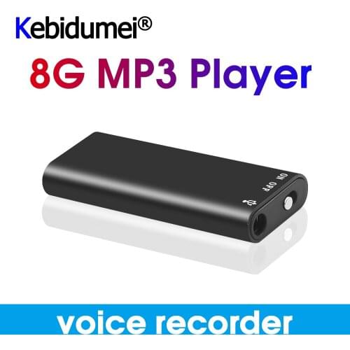 Kebidumei Smallest 8GB Professional Voice Recorder Digital Audio Mini Dictaphone + MP3 Player Recorder Pen Dictaphone