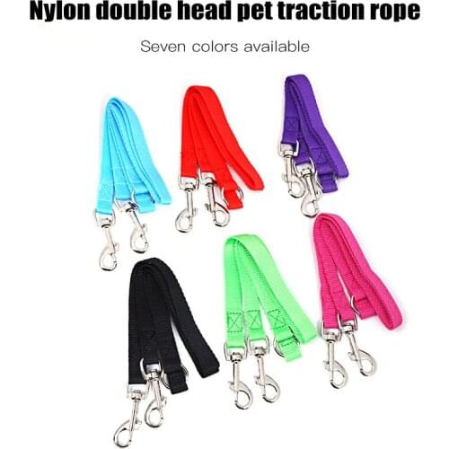 Nylon Pet Dog Coupler Leash Walking Lead Traction Rope for Two Dogs Collar Leading Puppy Leashes Dog Cats Supplies