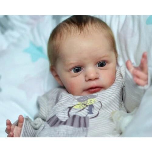 NPK 19inch Reborn Doll kit Mika Cute Baby Lifelike Real soft Touch