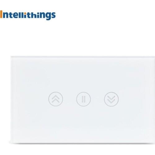 Intellithings US Tuya Zigbee Curtain Switch For Electric Curtain Motor Timer Touch Control Roller Shade Blinds Alexa Google Home