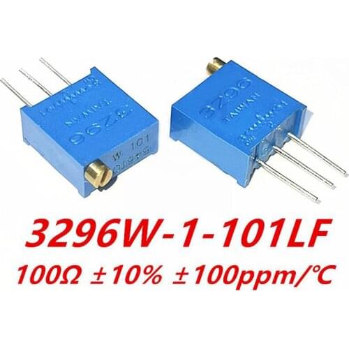 10pcs 3296W-1-101LF 3296W 100 ohm 101 3296W-1-101 3296W-101 W101 Trimpot Trimmer Potentiometer
