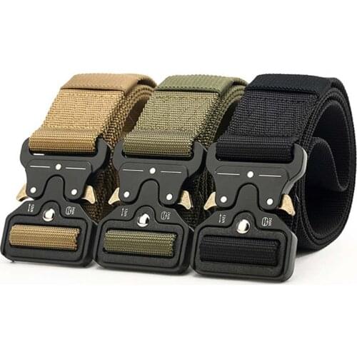 Mens Belt Nylon Army Outdoor Hunting Tactical Multi Function Combat Survival High Quality Marine Corps Male Training Waistband