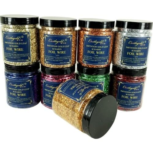 Gold leaf foil flake - Taiwan goil wire gilding painting and glass painting shinning decoration ornament glass craft drawing