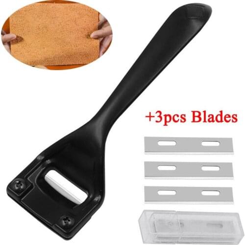 1Set Leather Thinning Craft Tool Shovel Leather Knife With Silvery Sewing Knife Leather Tool Gift 3Pcs Blades