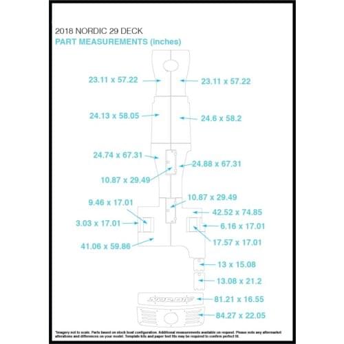 2018 Nordic 29 Deck Swim Step & Cockpit Pad Boat EVA Teak Decking 1/4" 6mm