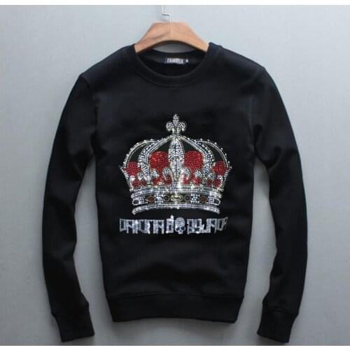 2021 Mens hoodies Sweatshirts Rhinestones Fashion Streetwear Sweatshirt high quality for Men