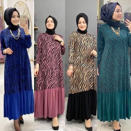 2021 new muslim style vintage women dress african dashiki patchwork gown pleated loose vestidos