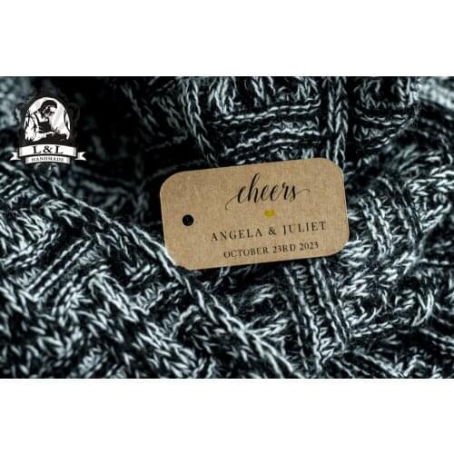 #59 200 pcs 3.5x6.5cm kraft/white paper label wedding favor tags attend a wedding Label customization Happiness sweet label