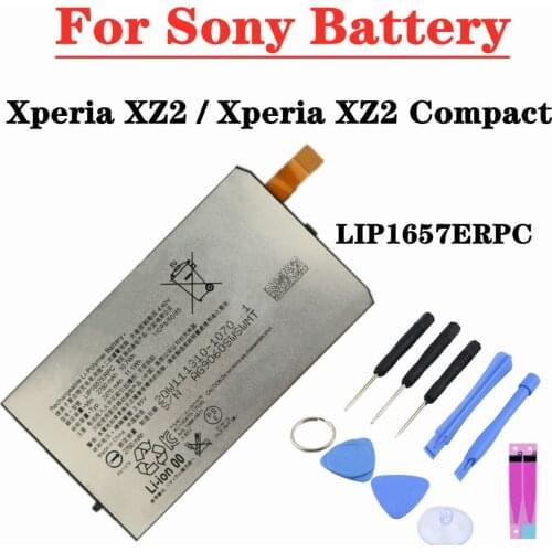 Xperia XZ2 Compact Battery For Sony Xperia XZ2 Mini / H8314 / H8324 / SO-05K Phone Battery LIP1657ERPC 2870mAh Batteries + Tools