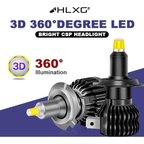 HLXG led car headlight h1 led canbus H1 bulb Light lamp 20000LM 9005 9006 360 HB3 HB4 H8 H9 lampada CSP luces 60W 12V h7 6000K