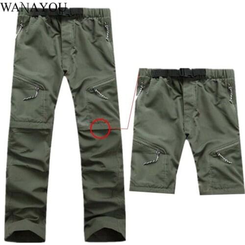 WANAYOU Detachable Quick Dry Hiking Pants,Breathable Trekking Fishing Shorts,S-3XL Camping Pants,Unisex Adjustable Outdoor Pants